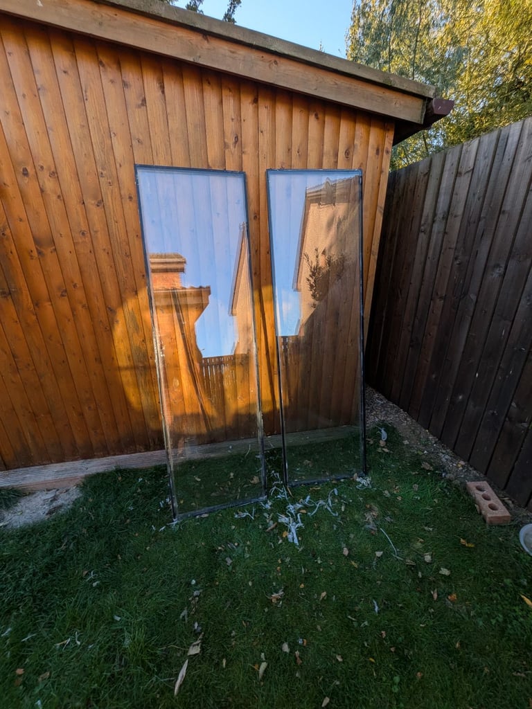 UPVC Door Glass 183cm x 53.5cm x 28mm - 2 off available (priced each)