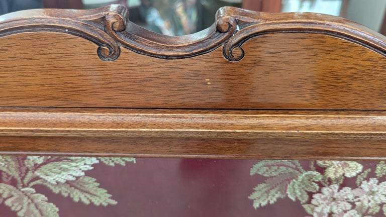 Antique Tapestry needlework tall Fire Screen 