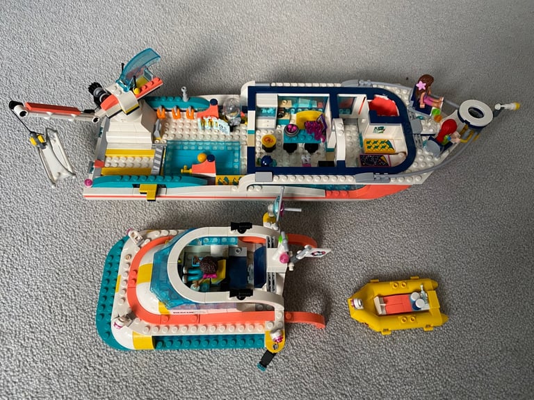 LEGO Friends Rescue Mission Boat 41381 complete, re-bagged, boxed & instructions