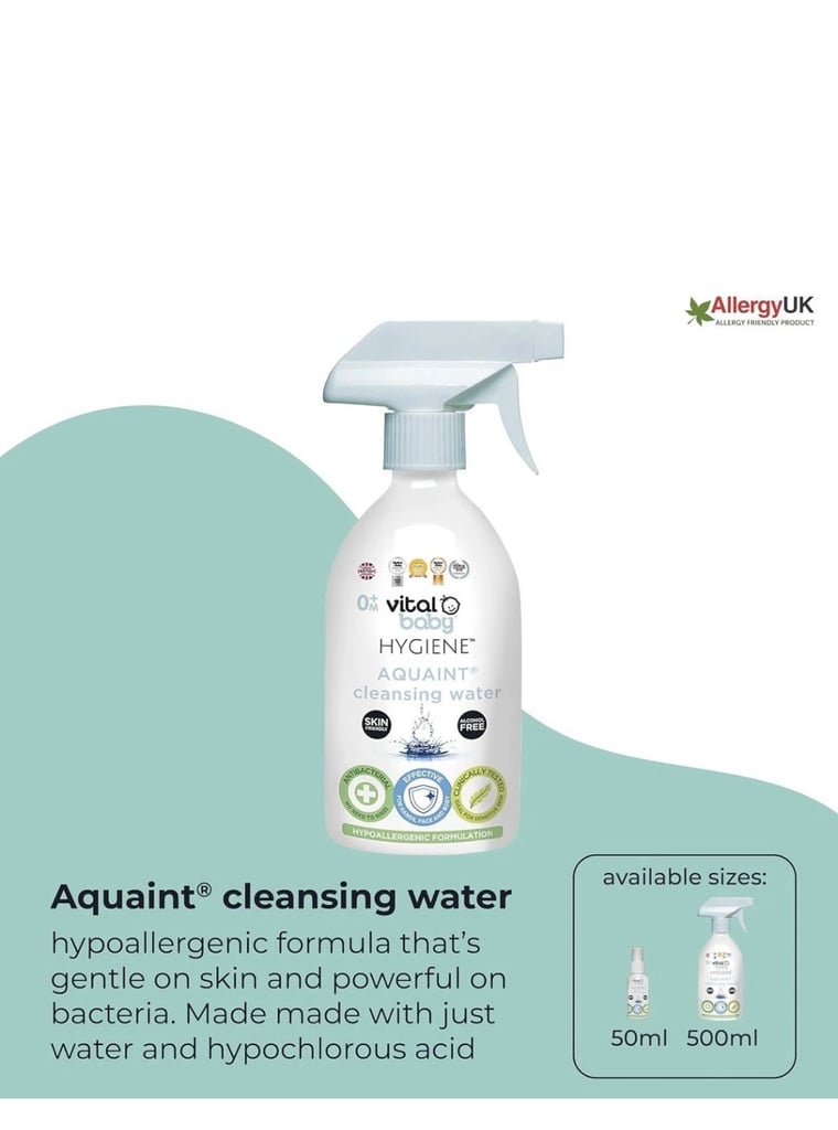 3x Vital Baby Sanitising Spray 500ml | Antibacterial 