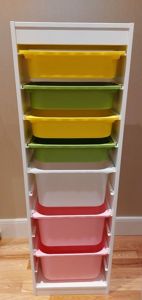 image for Ikea Trofast unit 7 tubs