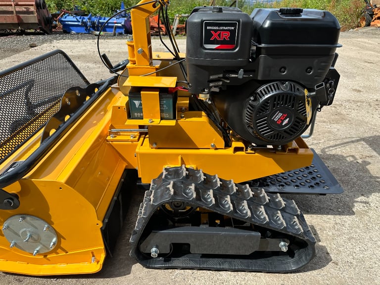 Brand New RAPTOR X Petrol Pedestrian Track Flail mower, tractor *** VIDEO *** Key Start 13.5HP