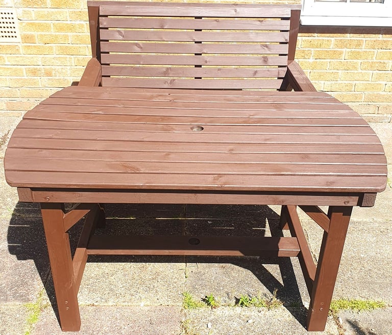 image for Garden Furniture Set Wood Treated, Large Table, Large Bench
