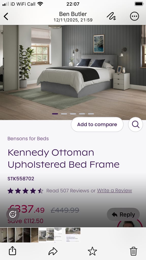 image for Brand new king size bed and mattress