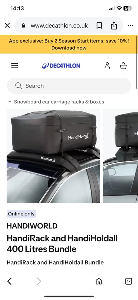image for HandiRack Roofbars and Bag