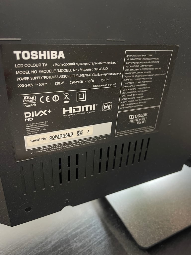 Toshiba 39L4353D 39" 1080p LCD TV
