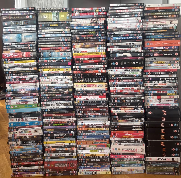 Approximately 250-300 DVDs