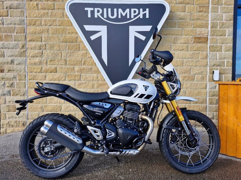 image for Brand new In Stock Unregistered Triumph Scrambler 400 XC Vanilla White
