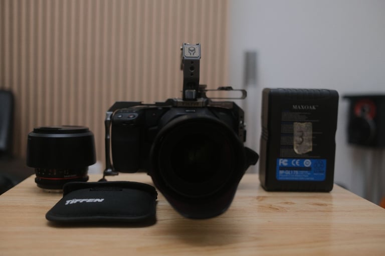 BMPCC 6K (EF) With Full Tilta Cage, Sigma 18-35mm, Samyang 85mm, V-Mount Battery & Tiffen ND Filter