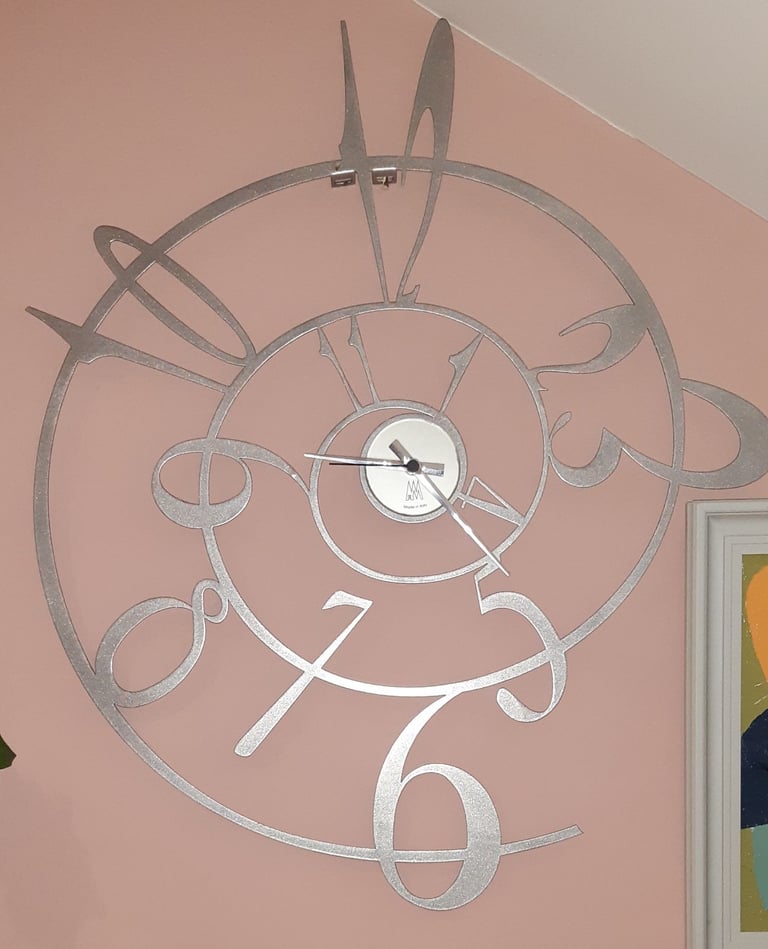 Made in Italy large statement skeleton wall clock
