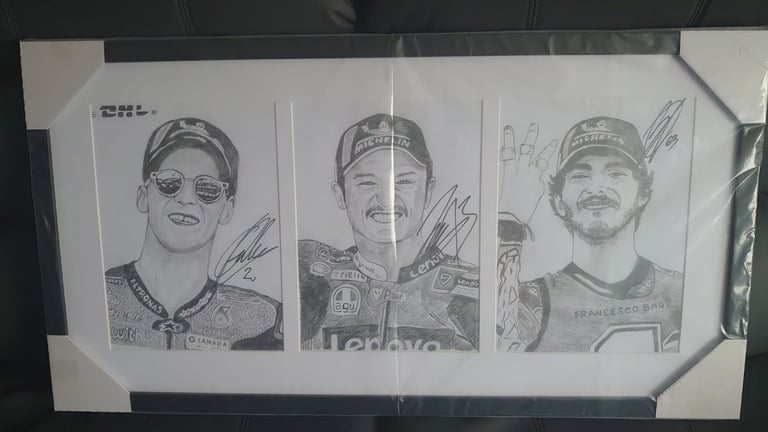 image for Moto Jerez GP picture by artist Artist Eduardi Tsokolakyan signed by 3 winners
