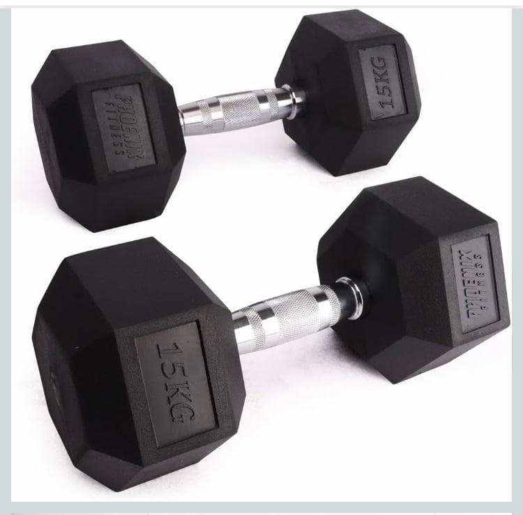 image for 15 kg Hax dumbbells 💪 pair, each worth £42