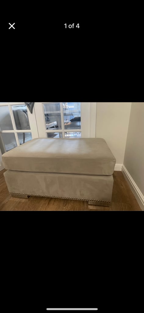 Champagne foot stool as new 