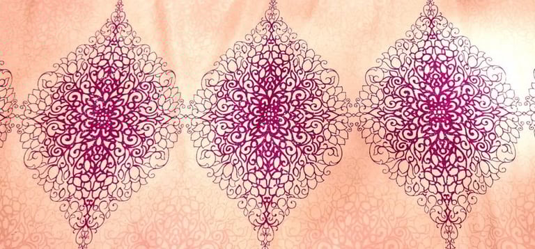 2 Glitter purple Eyelet curtains AND 2 glitter purple Eyelet Voile Curtains