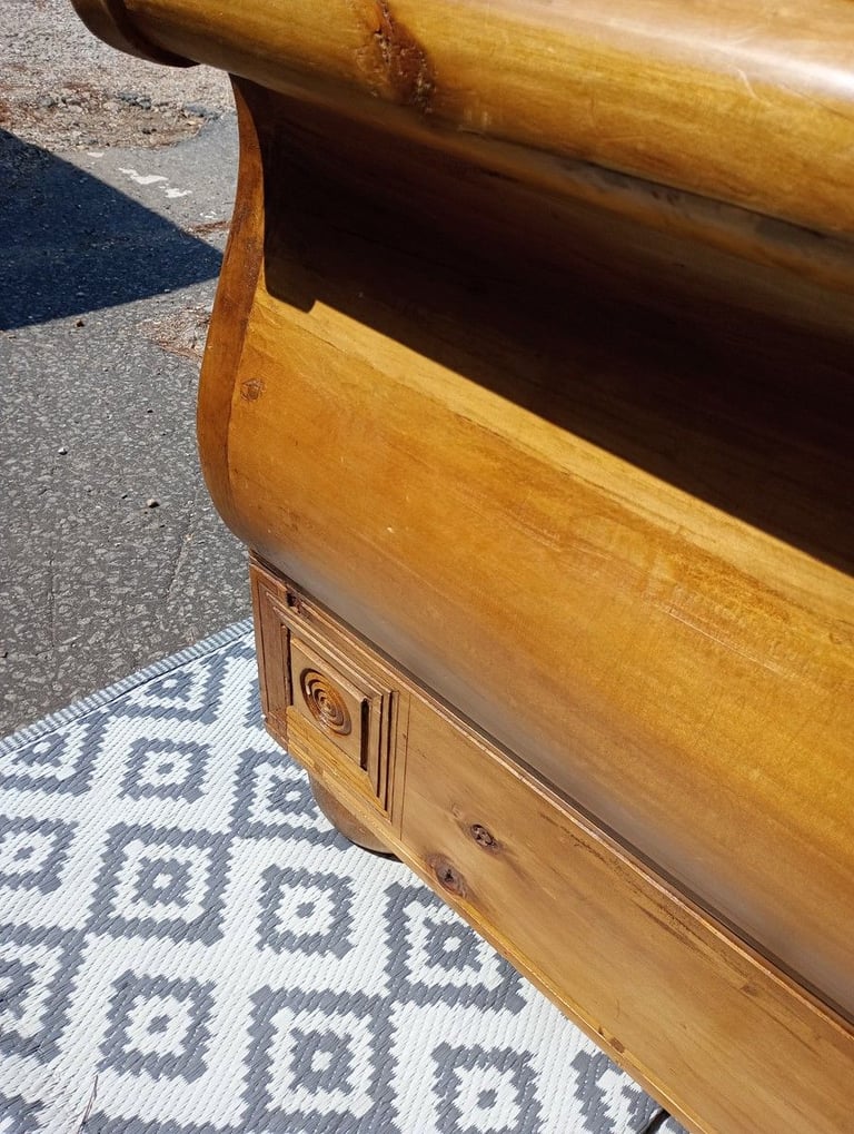 Wood Sleigh Bed Frame King Size (parts needed)