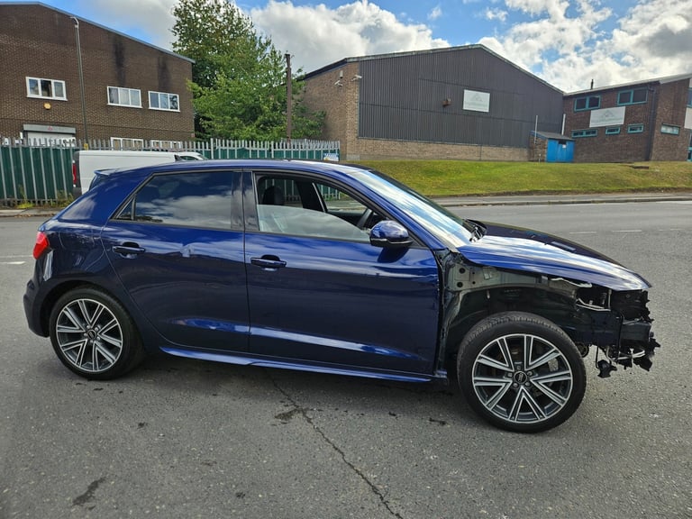 2025 AUDI A1 25 TFSI S Line 5dr S Tronic Auto Blue Damaged Salvage