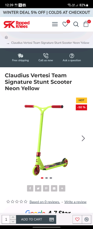 Claudius Team Signature Stunt Scooter Neon Yellow | in Spennymoor, County Durham