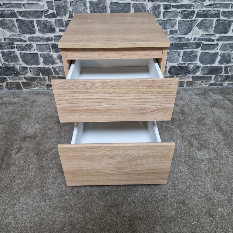 Small Veneer 2-Drawer Cabinet