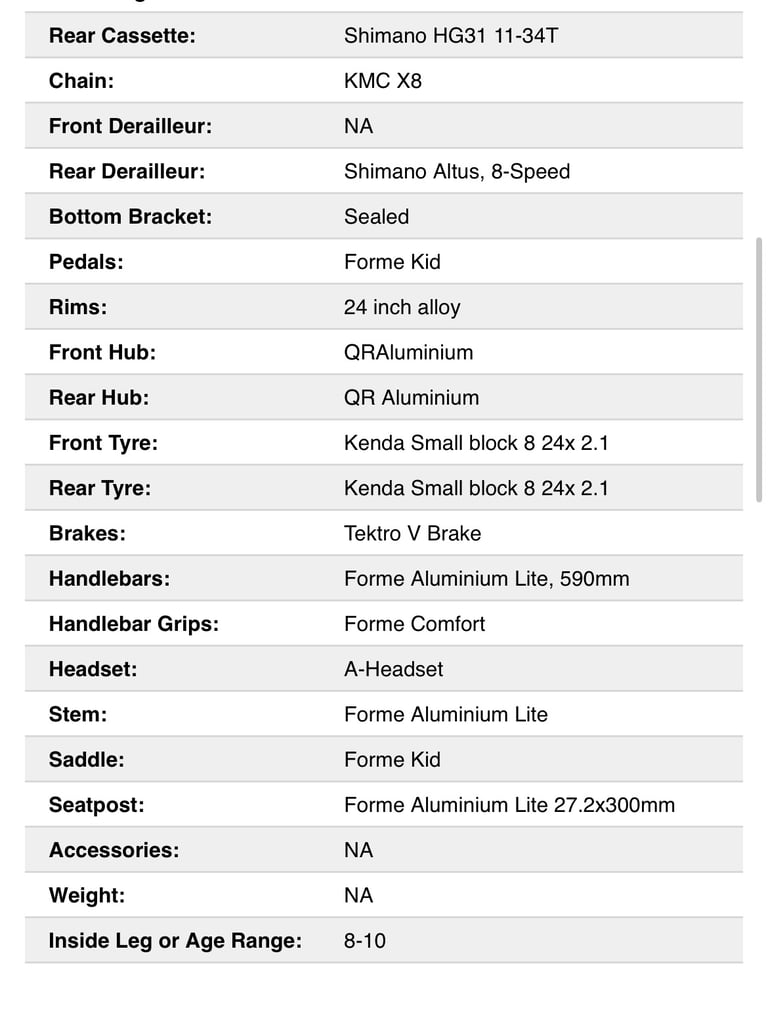Forme Curbar Junior Mountain Bike