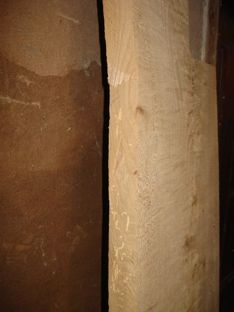 PAIR BOOK MATCHED LARGE AND THICK ELM BOARDS SLABS 94" &100" LONG BOARDS C