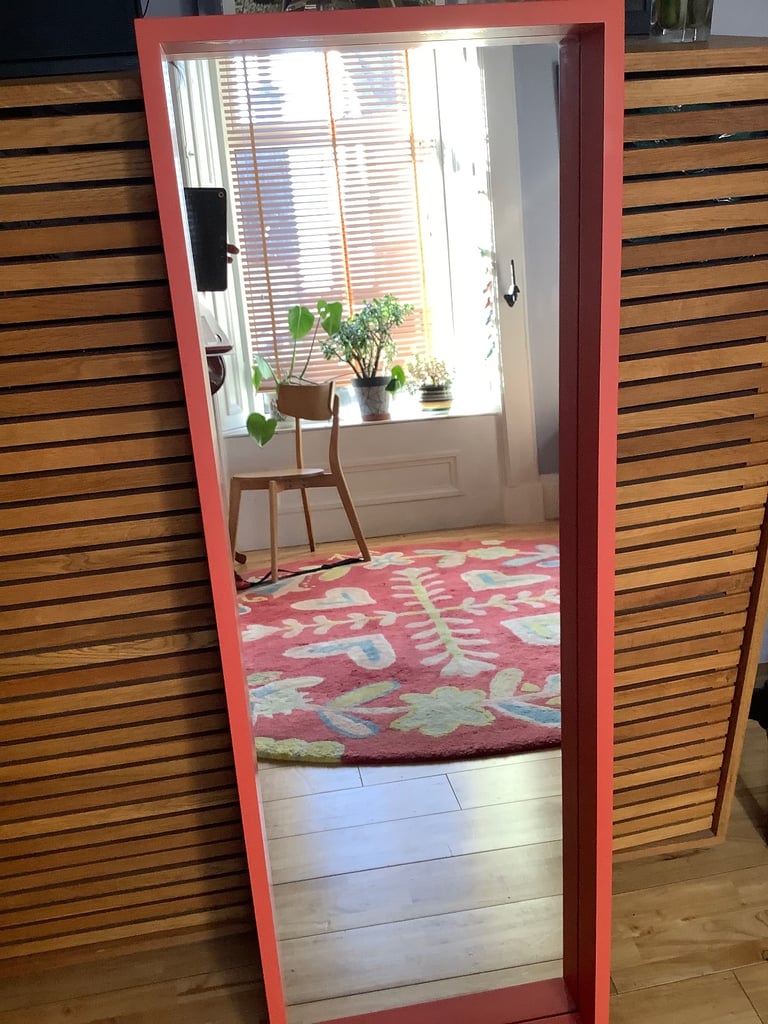Full length Habitat Coral Red Mirror Perfect Condition 