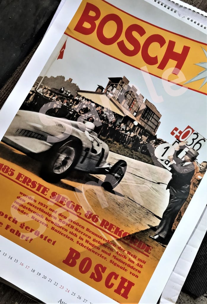 BOSCH AUTO PARTS PICTURES. FEAT. 1930's GP RACING DRIVER'S