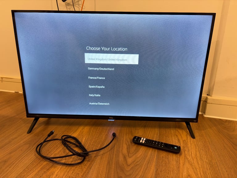 TCL 32” FHD Smart Fire TV Television with Remote and Aerial Cable