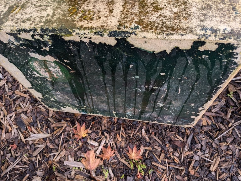 Belfast sink old used garden feature