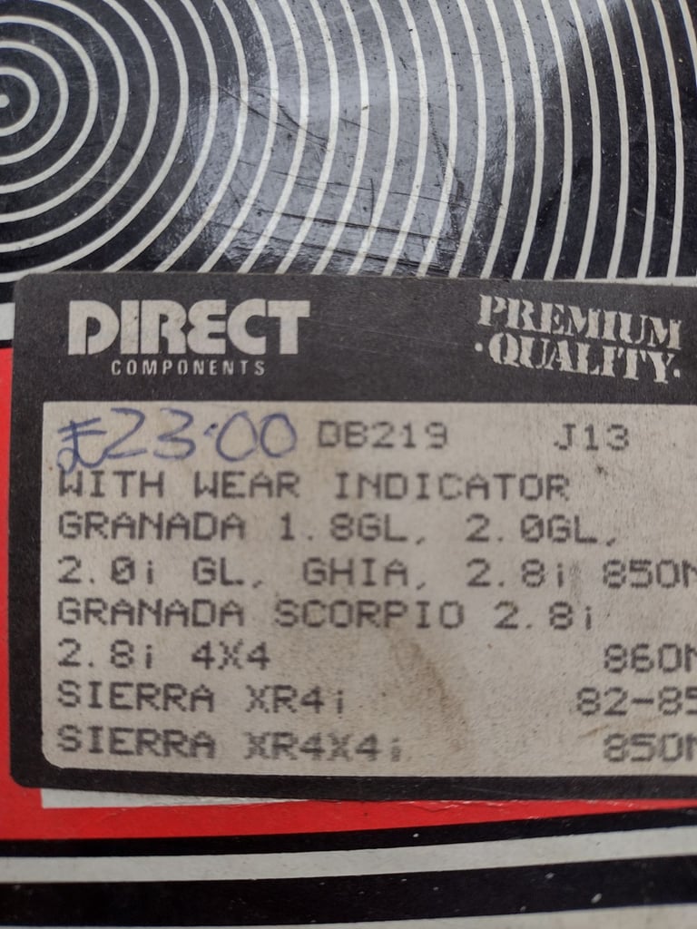 image for Ford Sierra XR4i front brake pads