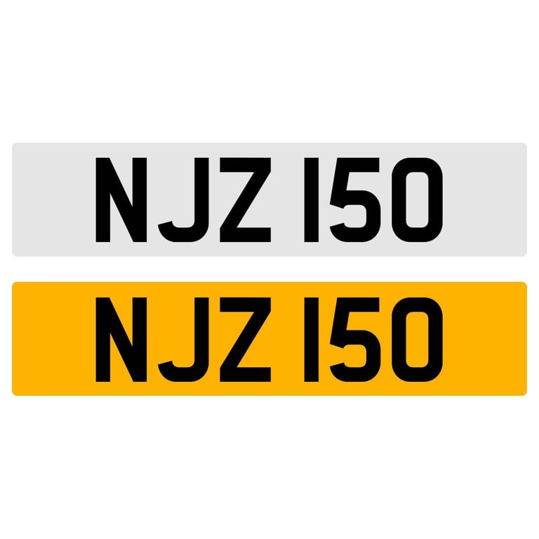 image for NJZ 150 NUMBER PLATE REGISTRATION NUMBERPLATE CHERISHED DATELESS NORTHERN IRISH NI