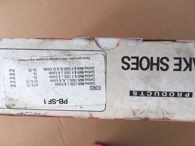 Ford Cortina 1300 & 1600 REAR brake shoes NOS (New Old Stock) still boxed