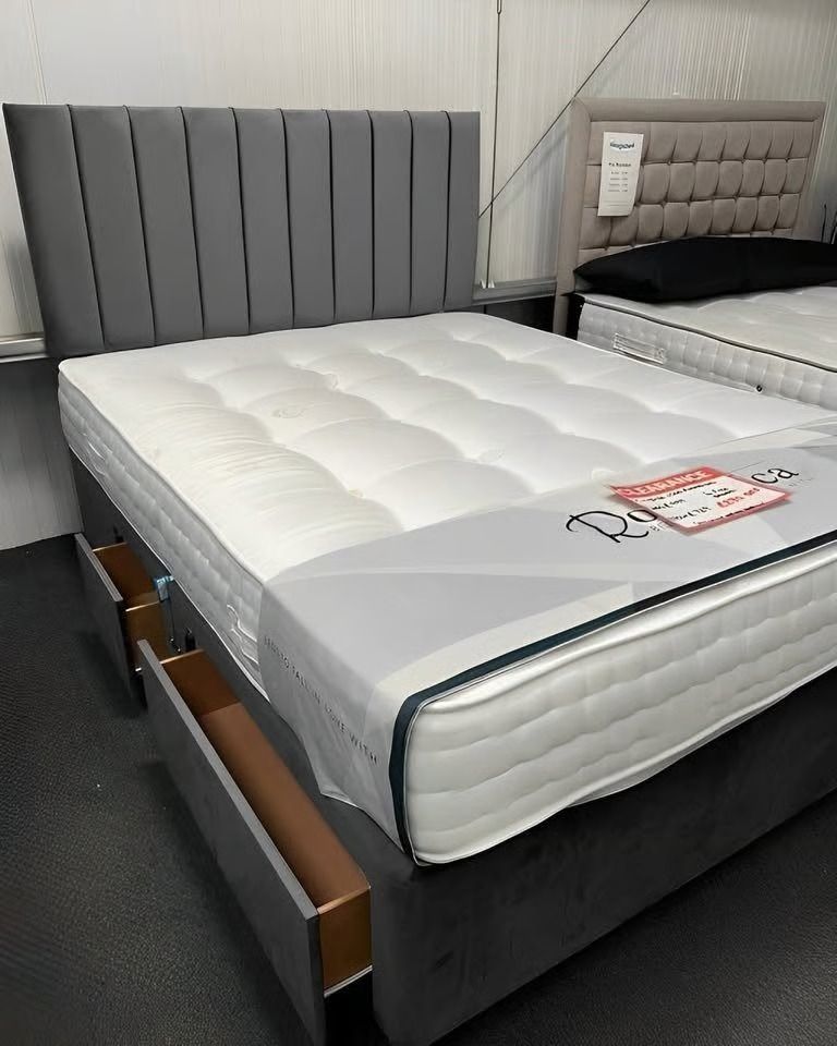 image for 5ft King Size DIVAN Bed With Mattress Brand New Today Free Home Delivery ~~~ COD 