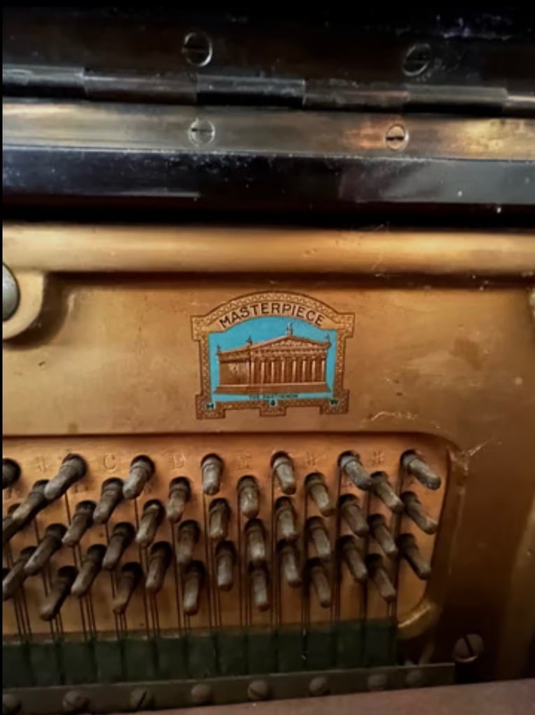 Art deco upright piano