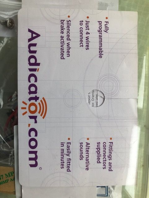 Audicator intelligent audible turn signal system kit. Box opened but never fitted