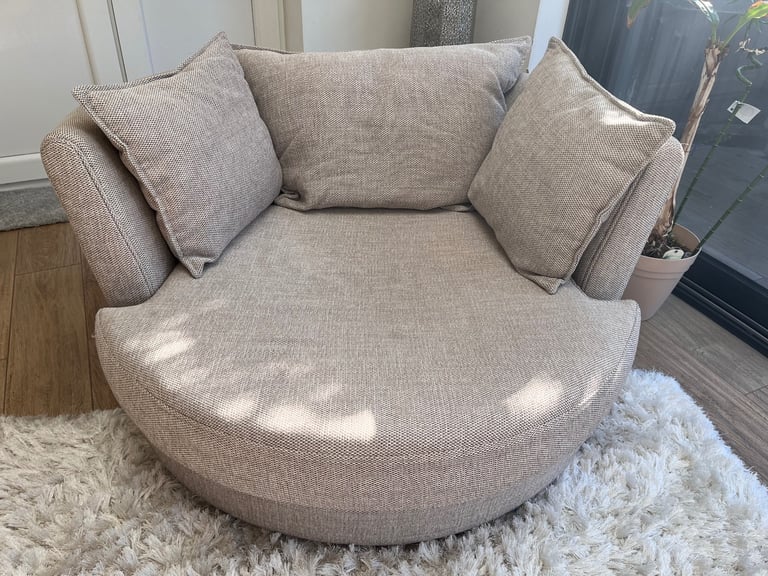 DFS Swivel Chair Sofa Cuddle Love Sofa, Lorella sofa chair