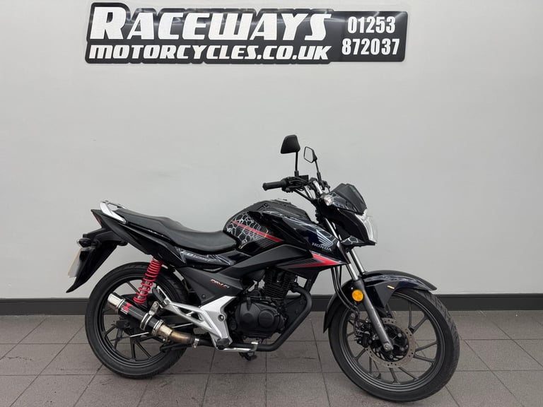 HONDA CB125F BLACK / DARK BLUE 2019 19 REG 10,253 MILES USED 125CC MOTORCYCLE