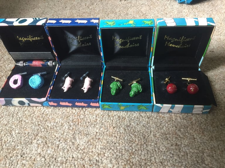 image for Four brand new novelty cufflink sets EACH SET is