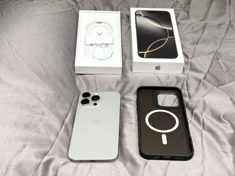 image for BATTERY HEALTH 100% WARRANTY NO MARKS OR SCRATCH ANYWHERE IPHONE 16 PRO MAX 256GB BOX,CHARGER CASE