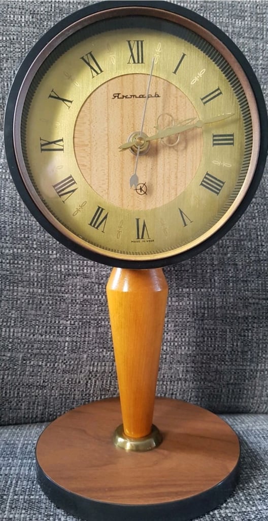 image for Vintage YANTAR USSR Russian Mechanical Clock 