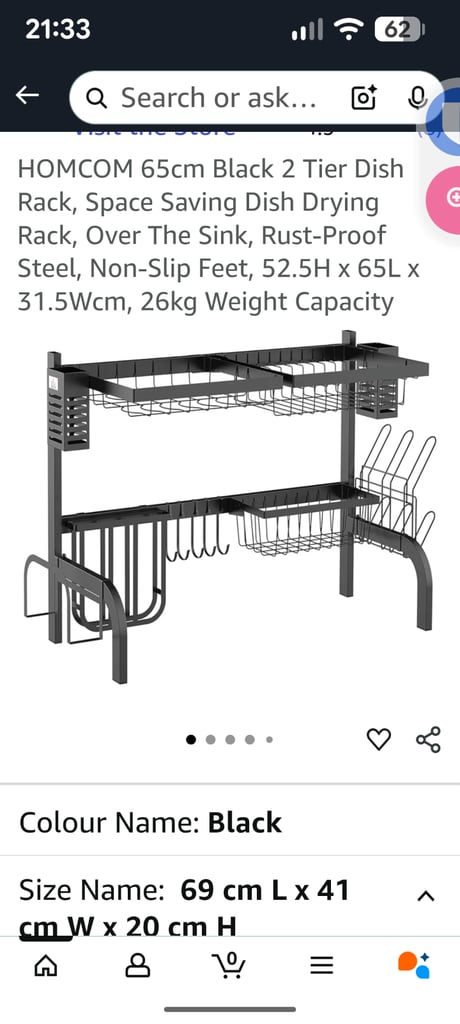Dish drying rack 