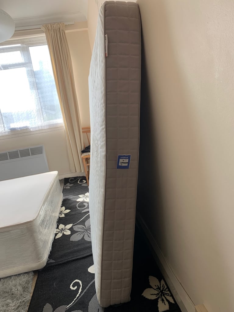 King-Size Bed + Headboard + IKEA Mattress + Chest of drawer
