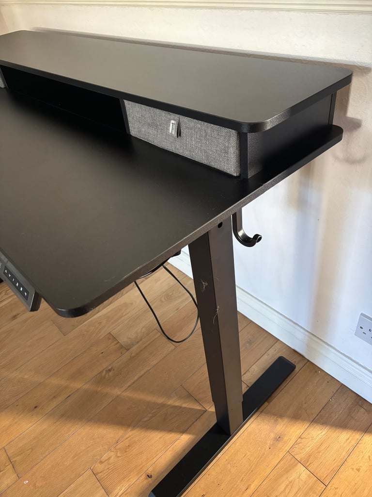 Electric adjustable desk and ergonomic chair