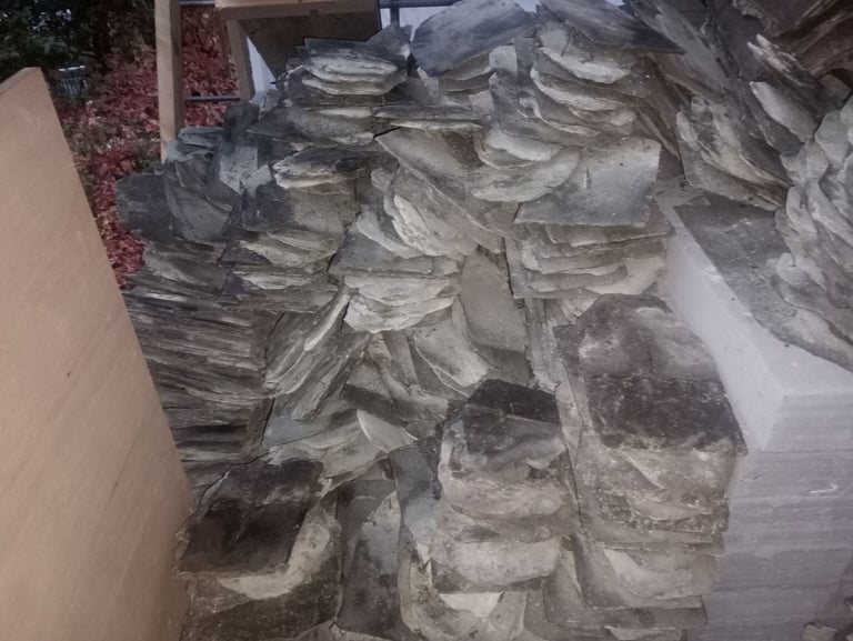 Slate roof tiles 