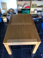 Extendable Solid Light Oak Dining Table