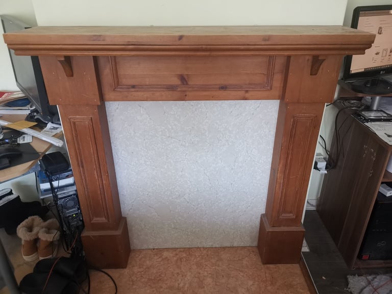 Wooden fireplace surround
