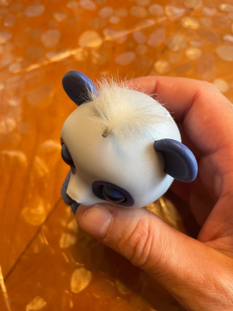Fingerling Purple Glitter Panda White Hair, WowWee USED 2017 Tested Working