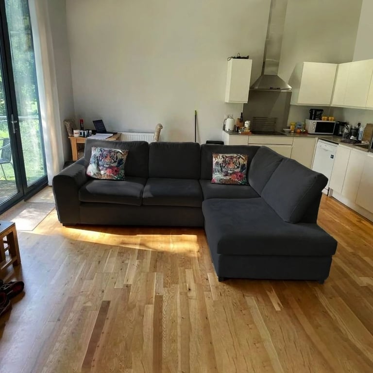image for Dylan Corner Sofa Set Black Colour -- 30% Off -- Awesome In Price -- Free Home Delivery 
