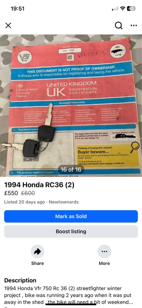Honda, 1994, 748 (cc)