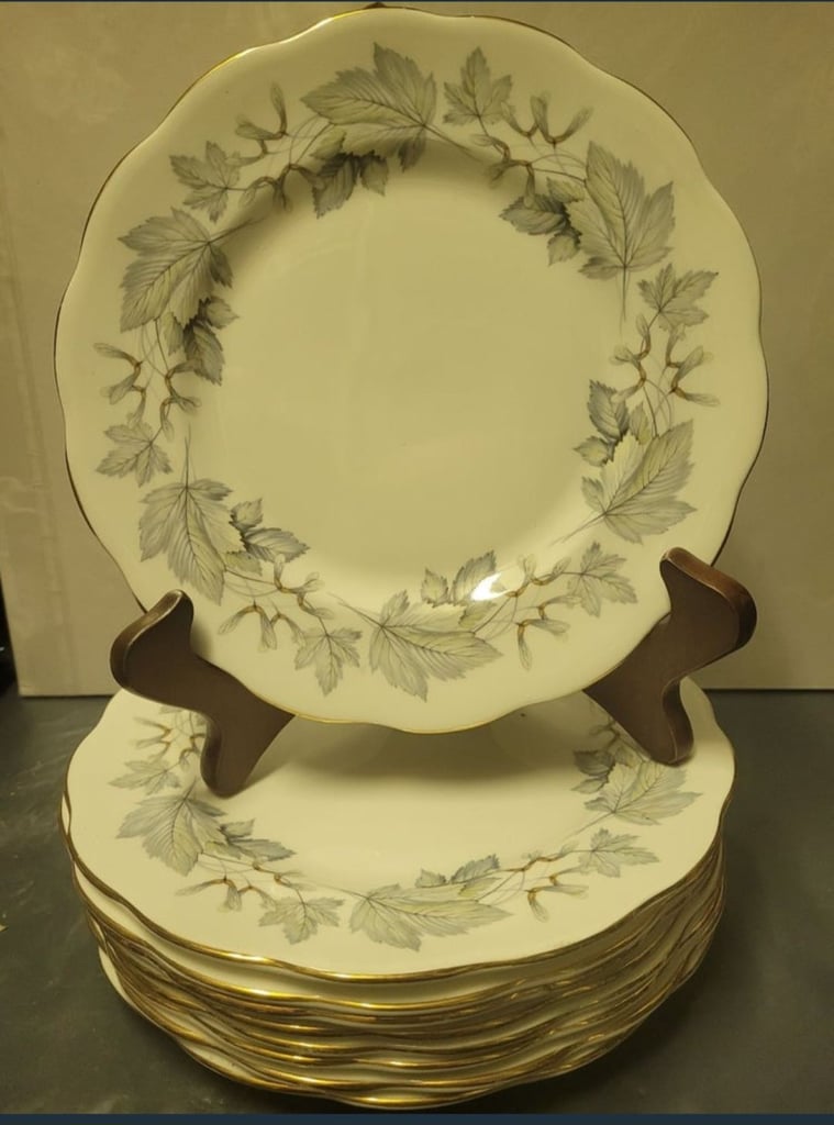 Royal Albert - SILVER MAPLE : Bone China - Dinner  Plate : 26 cm : Ex Cond £4.00 EACH (J)