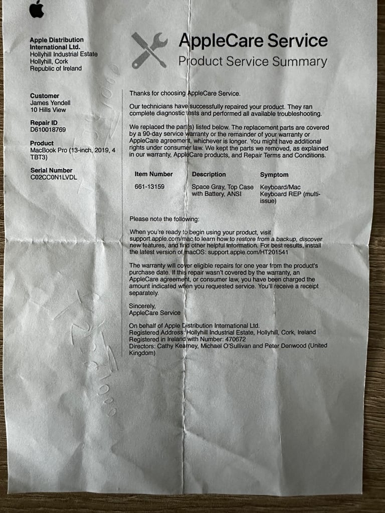 MacBook Pro 2019 13” 